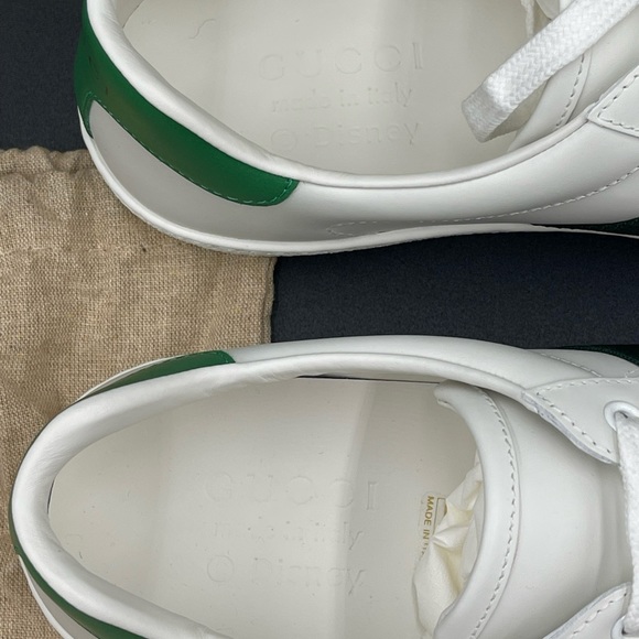 GUCCI ACE DONALD DUCK SNEAKERS WHITE, RED & GREEN - Picture 5 of 9